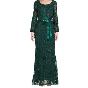 R & M Richards Forest Green Gala Or Holiday Gown